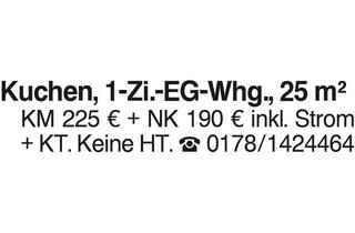 Wohnung mieten in 73329 Kuchen, Kuchen, 1-Zi.-EG-Whg.