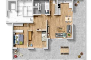 Penthouse kaufen in Altmühlstrasse, 86830 Schwabmünchen, 1,5% "geschenkt": 3 - Zimmer Penthouse in SMÜ mit grosser Dachterrasse: KfW55 Standard, Bezug 07/28