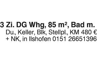 Wohnung mieten in 74532 Ilshofen, 3 Zi DG in Ilshofen