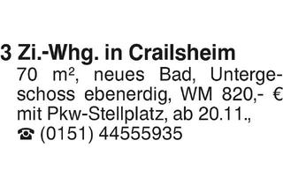 Wohnung mieten in 74564 Crailsheim, 3 Zi.-Whg. in Crailsheim