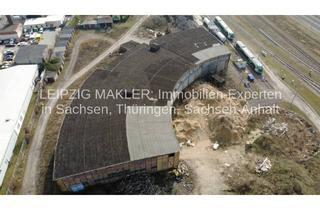Büro zu mieten in Nulandtstraße, 06217 Merseburg, Gewerbe- und Lagerhalle mit ca. 944 m², 4 Rolltoren und 5,54 m Durchfahrtshöhe sowie 3 Büroräumen