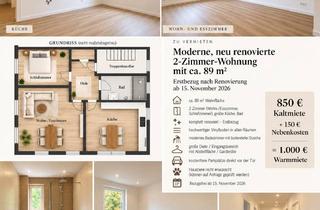 Wohnung mieten in Bahnhofstraße 14, 53945 Blankenheim, Hochwertig modernisierte 2-Zimmer-Wohnung mit ca. 89 m² – Erstbezug nach Renovierung