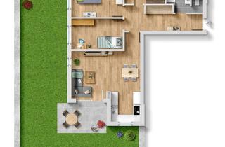 Wohnung kaufen in Altmühlstrasse, 86830 Schwabmünchen, 1,5% "geschenkt": 3,5 Zimmer EG Neubauwohnung mit Garten in Schwabmünchen, KfW55, Bezug 07/28