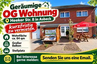 Wohnung mieten in Heeker Str., 48739 Legden, Geräumige OG Wohnung mit grossen Balkon in Asbeck