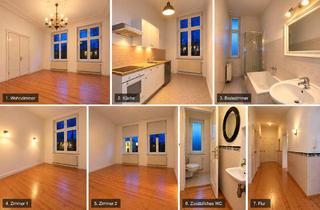 Wohnung mieten in Loitzer Straße 43, 17489 Fettenvorstadt, Großzügige 4-Zimmer-Altbauwohnung mit Dielenböden und Gartennutzung – Greifswald 125 m² | 4 Zimmer |