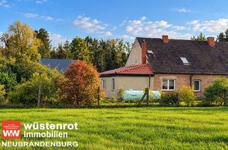 Haus kaufen in 17379 Lübs, MITTEN IN DER NATUR: HAUSHÄLFTE MIT BEREITS MODERNISIERTER WOHNUNG UND EINBAUKÜCHE UND KAMINOFEN